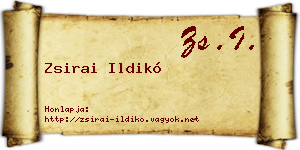Zsirai Ildikó névjegykártya