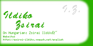 ildiko zsirai business card